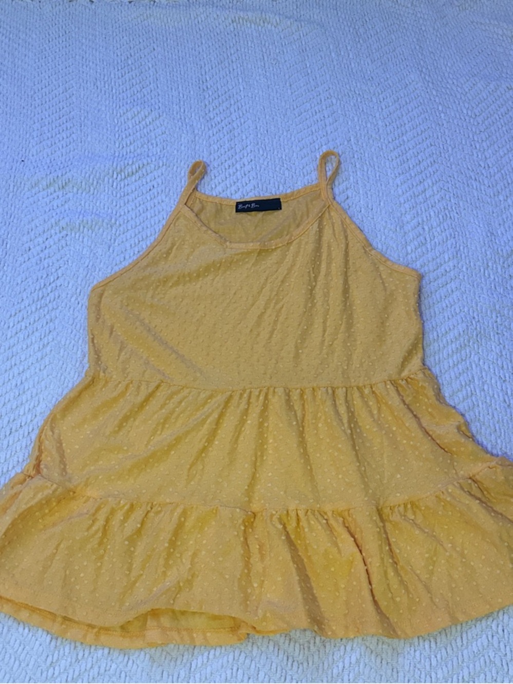 Yellow Tiered Tank Top